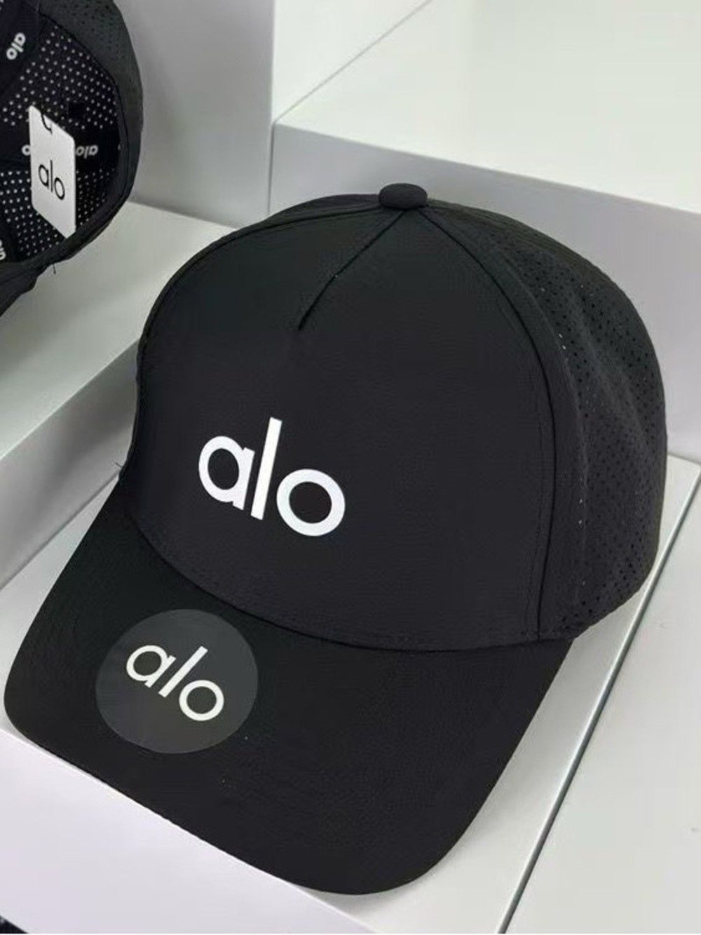 ALO Yoga Black Logo Baseball Cap